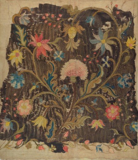 Crewel Embroidery for Chair Seat