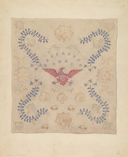 Eagle and Stars Bedspread