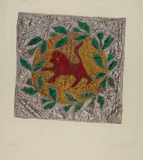 Quilt Block "Red Lion"