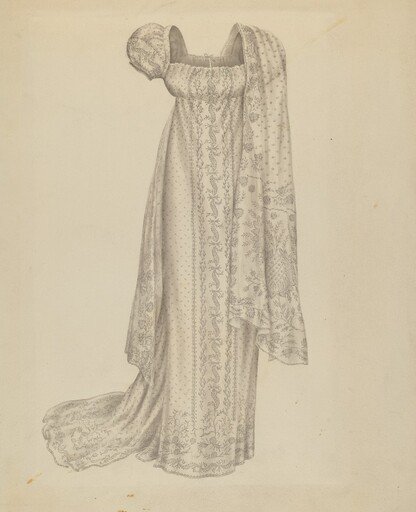 Wedding Dress with Scarf