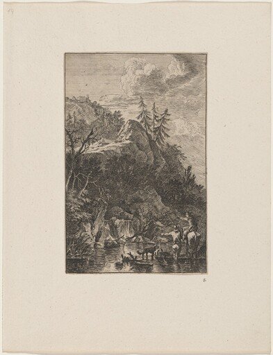 A Woman with a Horse and a Standing Man
