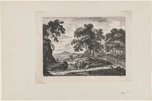 Shepherd by a Waterfall