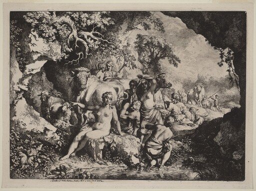 Nymphs Bathing in a Cave
