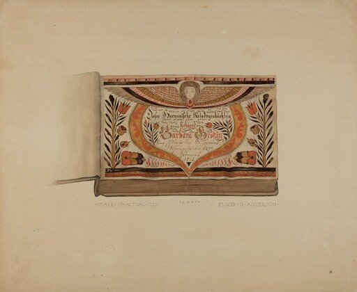 Illuminated Title Page from Manuscript Songbook