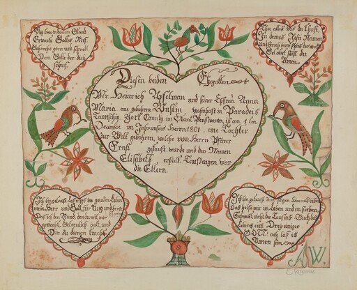 Pa. German Birth Certificate (Waltman #3)