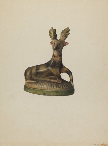 Pa. German Chalkware Deer