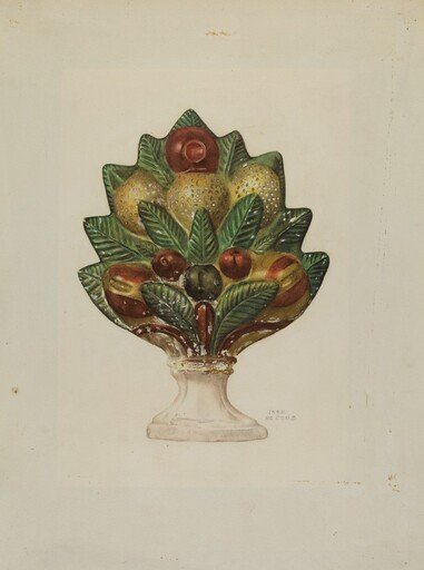 Pa. German Chalkware Mantel Ornament