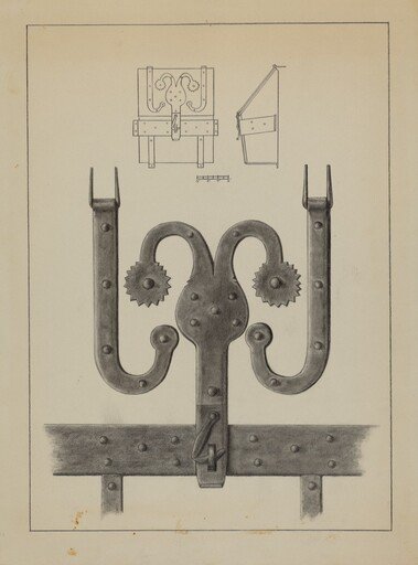 Hinges and Hasp on a Conestoga Wagon Tool Box