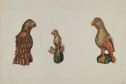 Pa. German Wooden Eagles