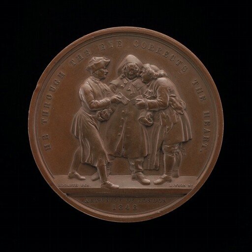 Canvassing for Votes (central scene from a painting by William Hogarth) [reverse]