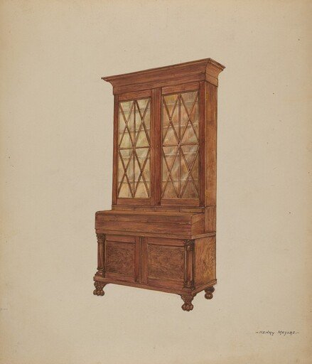 Bookcase and Writing Desk