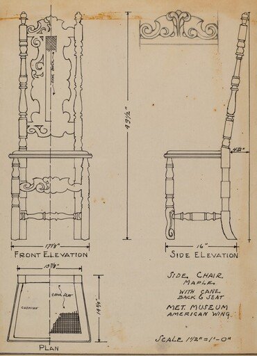 Side Chair, with Cane Back and Seat