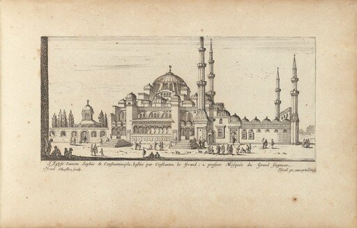 L'Eglise Saincte Sophie de Constantinople, bastie par Constantin le Grand; a present Mosquée du Grand seigneur