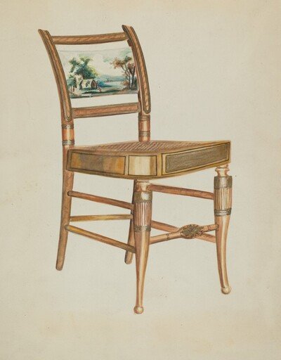Chair - with Hudson River Scenes