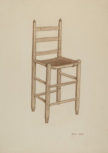 Hide-bottom High-seat Chair