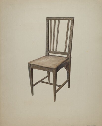 Wooden Straight Chair