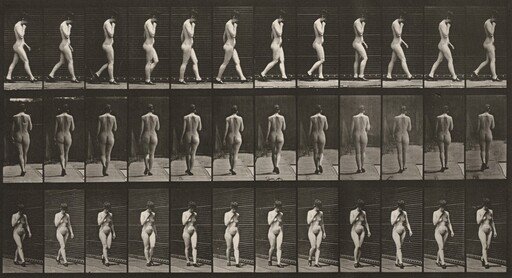 Plate Number 23. Walking, right hand at chin, shoes on