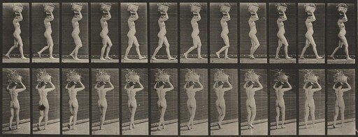 Plate Number 33. Walking and carrying a 14-lb. basket on head, hands raised