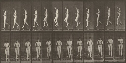 Plate Number 128. Descending stairs with hands clasped