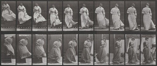 Plate Number 142. Descending stairs and turning, dress caught