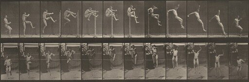 Plate Number 152. Jumping, running straight high jump