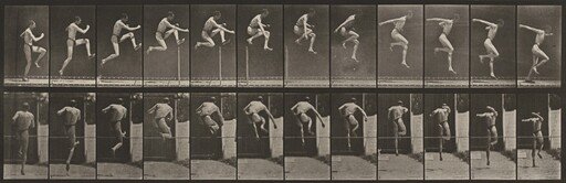 Plate Number 153. Jumping, running straight high jump
