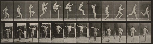 Plate Number 154. Jumping, running straight high jump