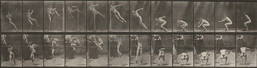 Plate Number 157. Jumping, running twist high jump