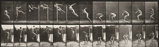 Plate Number 158. Jumping, running twist high jump