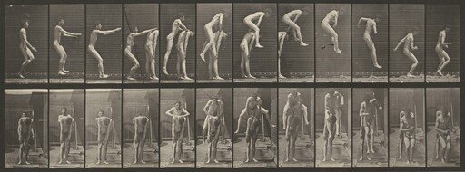 Plate Number 166. Jumping over a man's back (leapfrog)