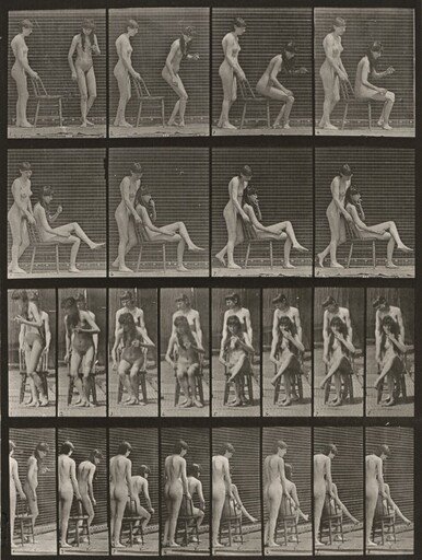 Plate Number 239. One woman standing, another sitting and crossing legs