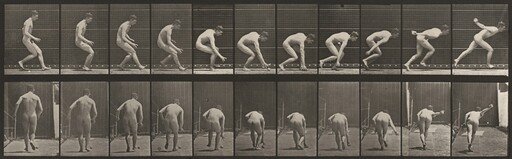 Plate Number 287. Baseball, running and picking up the ball