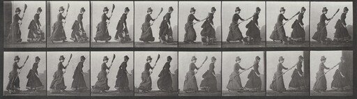 Plate Number 464. Woman chasing another with a broom
