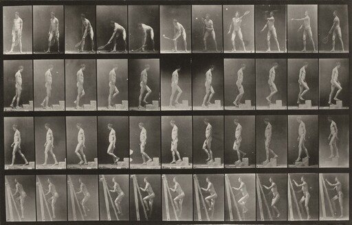Plate Number 486. A: Lawn tennis. B: Ascending a step. C: Descending a step. D: Ascending a ladder