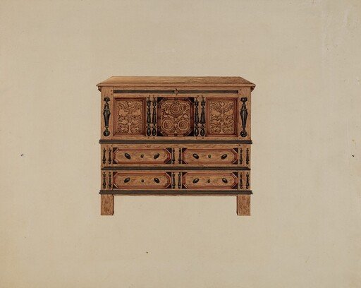 Two Drawer Sunflower Chest - front view