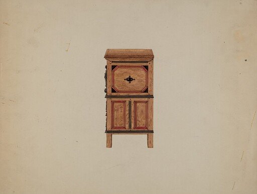 Two Drawer Sunflower Chest - side view