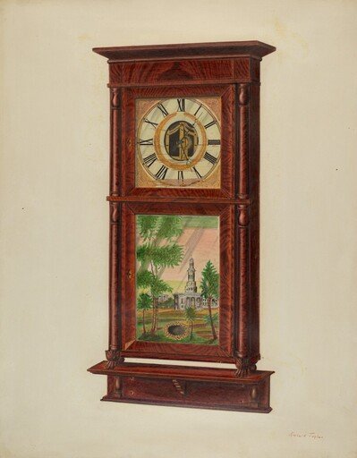 Wall Clock with Mantel