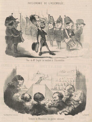 Vue de M. Dupin se rendant a l'assemblée