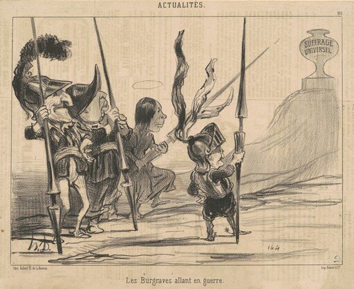 Les burgraves allant en guerre