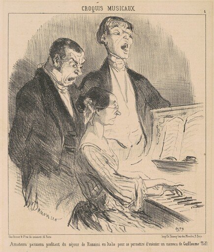 Amateurs parisiens profitant du séjour de Rossini