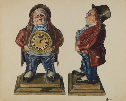Clock-Toby (front and side view)