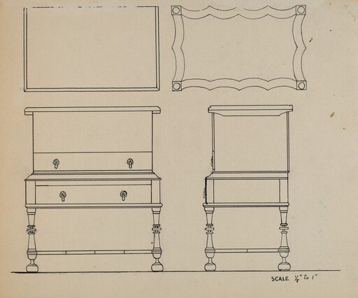 Box Desk on Frame