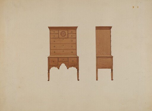 Highboy-front and Side Views