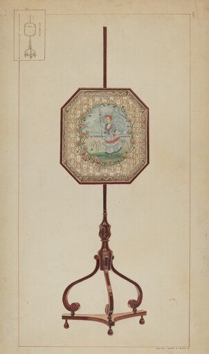 Embroidered Fire Screen