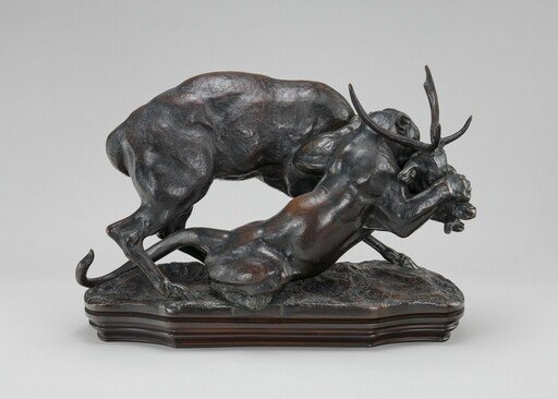 Panther Seizing a Stag