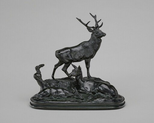 Stag, Doe, and Fawn