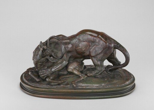 Tiger Attacking a Stag