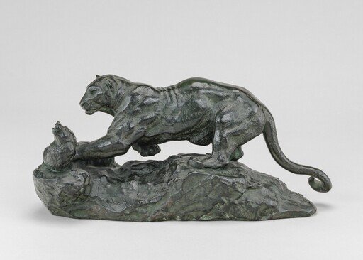 Panther Surprising a Civet Cat