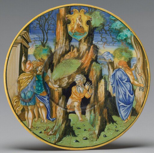 Plate with Amphiaraus and Eriphyle (from the Hercules Service)