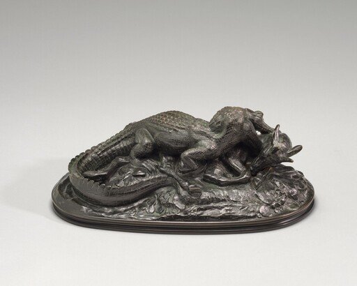 Crocodile Devouring an Antelope
